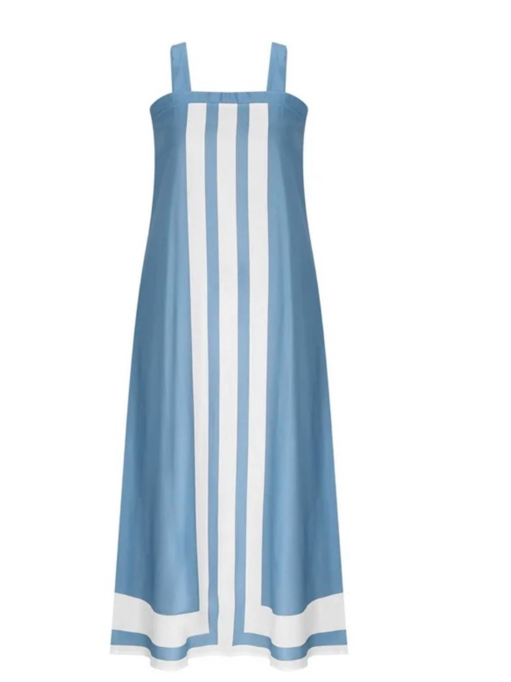 NWY Blue and White Striped Maxi Dress